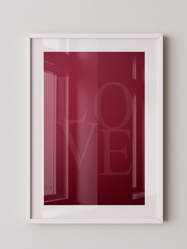LOVE Prägung Rot