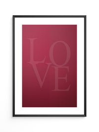 LOVE Prägung Rot
