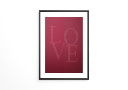 LOVE Prägung Rot