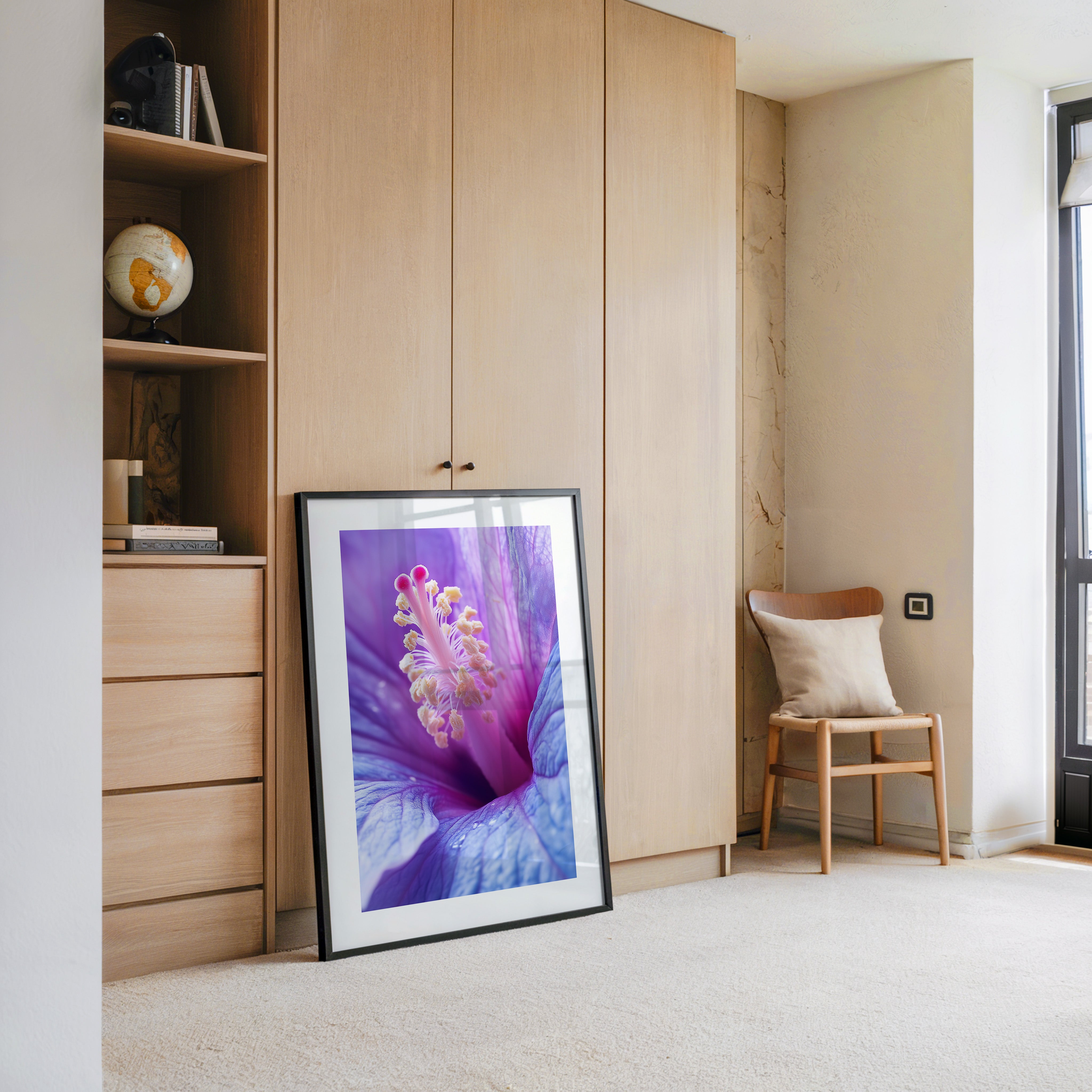 Hibiskus Blüte Makro lila