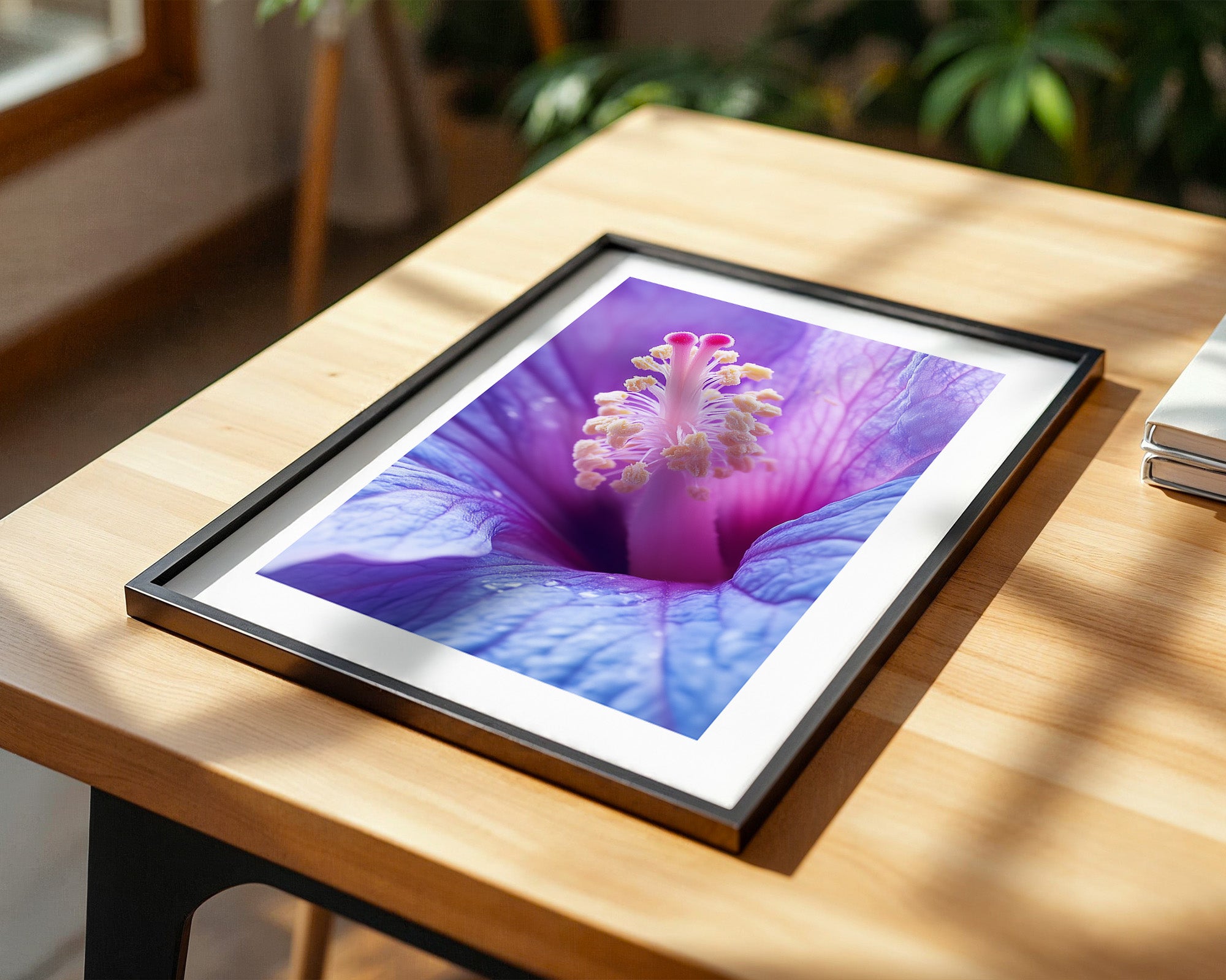 Hibiskus Blüte Makro lila