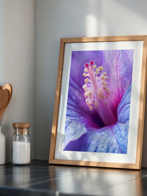 Hibiskus Blüte Makro lila