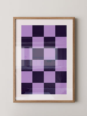 Karomuster Flieder Lila