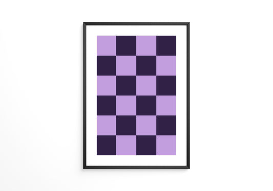 Karomuster Flieder Lila