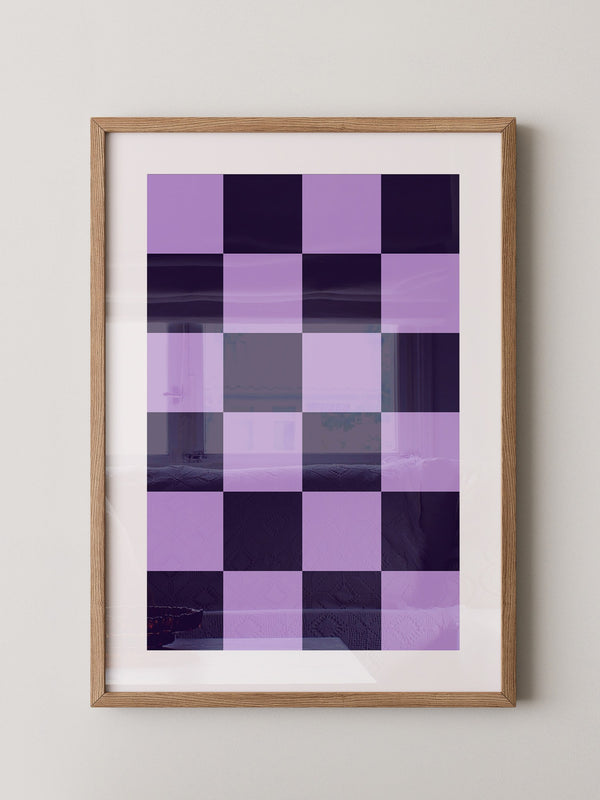 Karomuster Flieder Lila