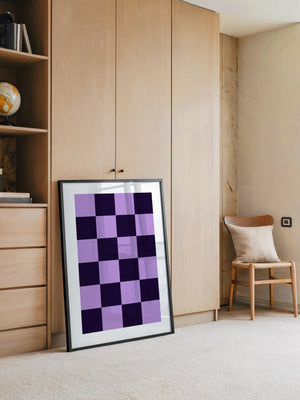 Karomuster Flieder Lila