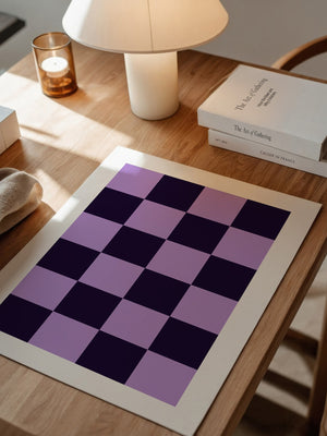 Karomuster Flieder Lila