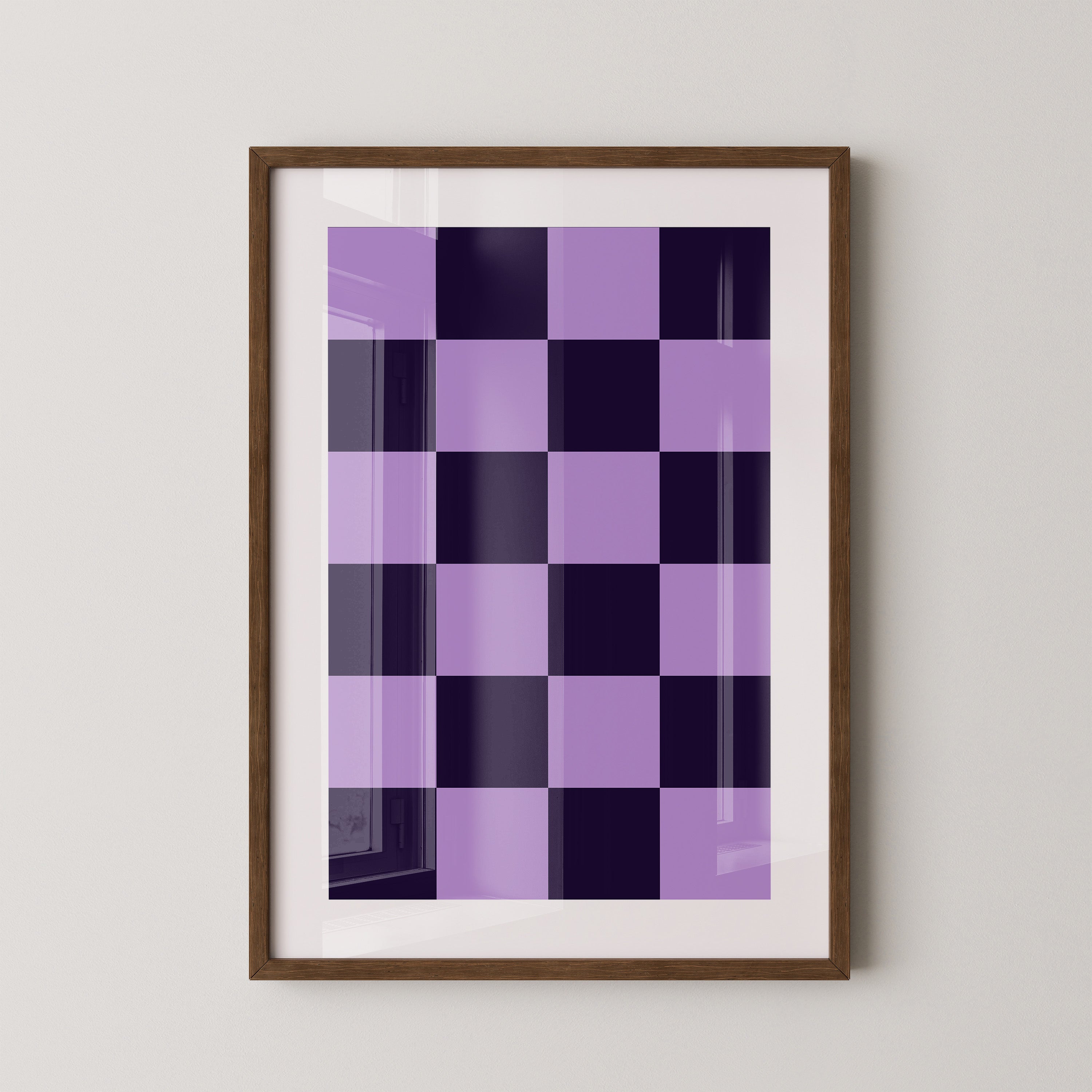 Karomuster Flieder Lila