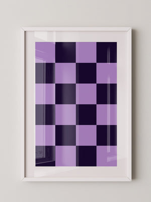 Karomuster Flieder Lila