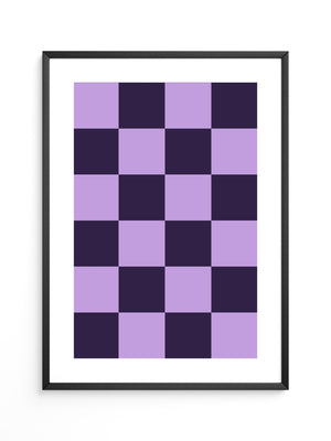 Karomuster Flieder Lila