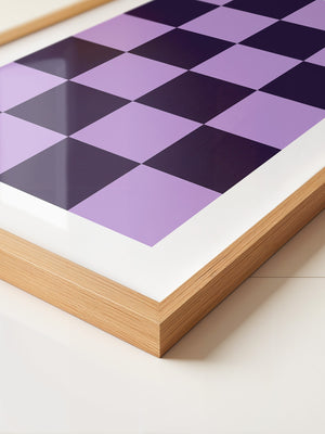 Karomuster Flieder Lila