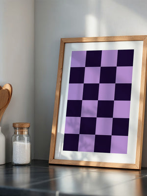 Karomuster Flieder Lila