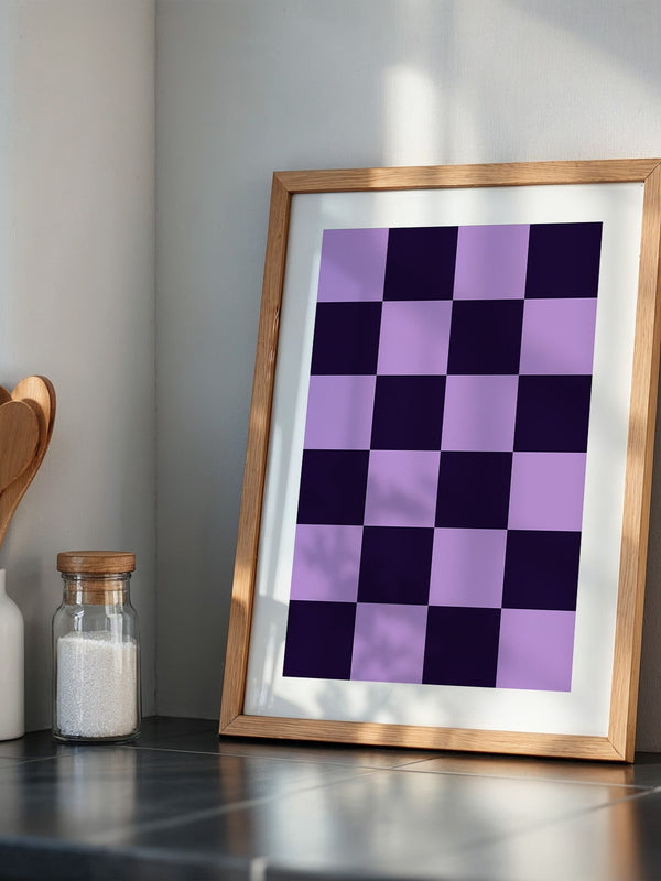 Karomuster Flieder Lila