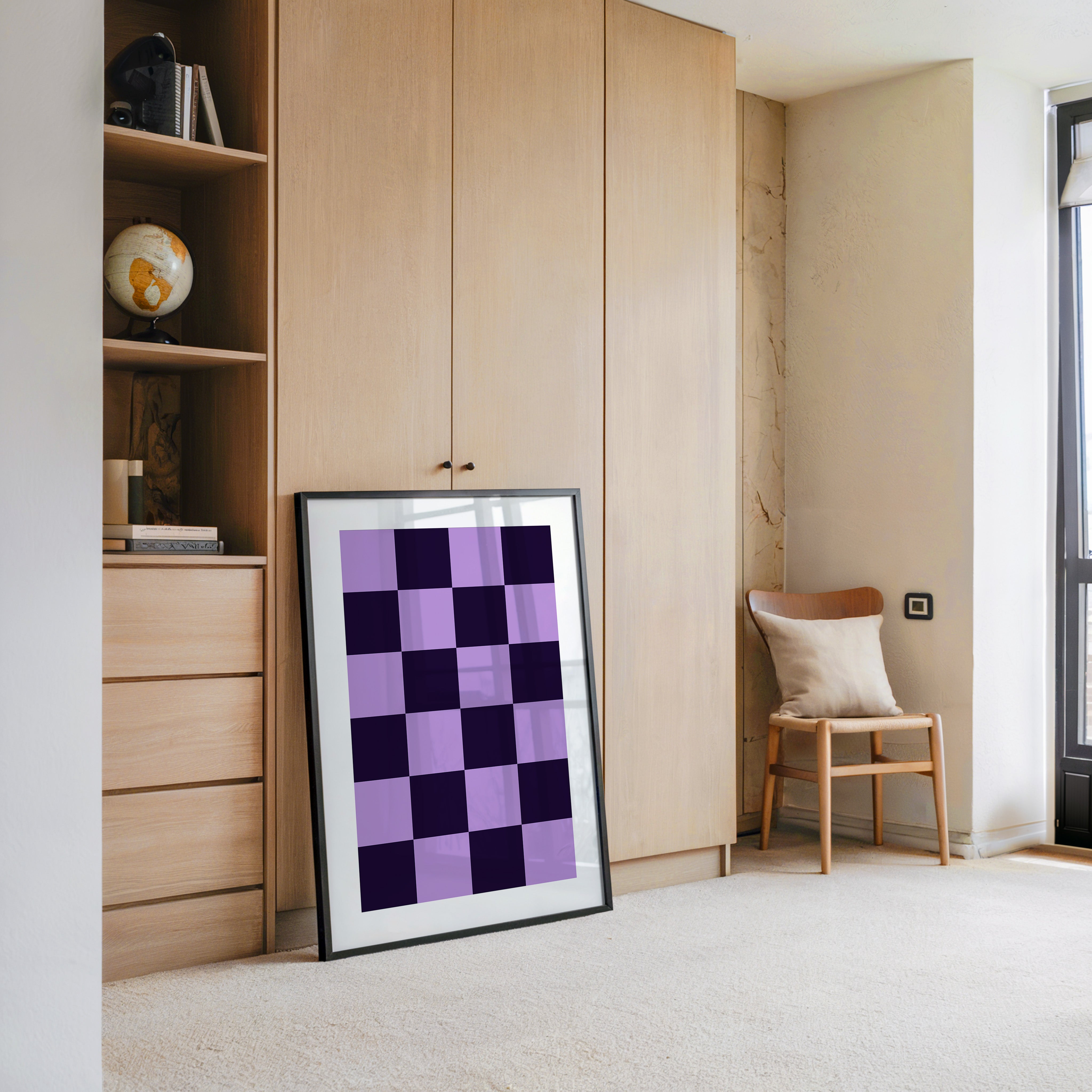 Karomuster Flieder Lila