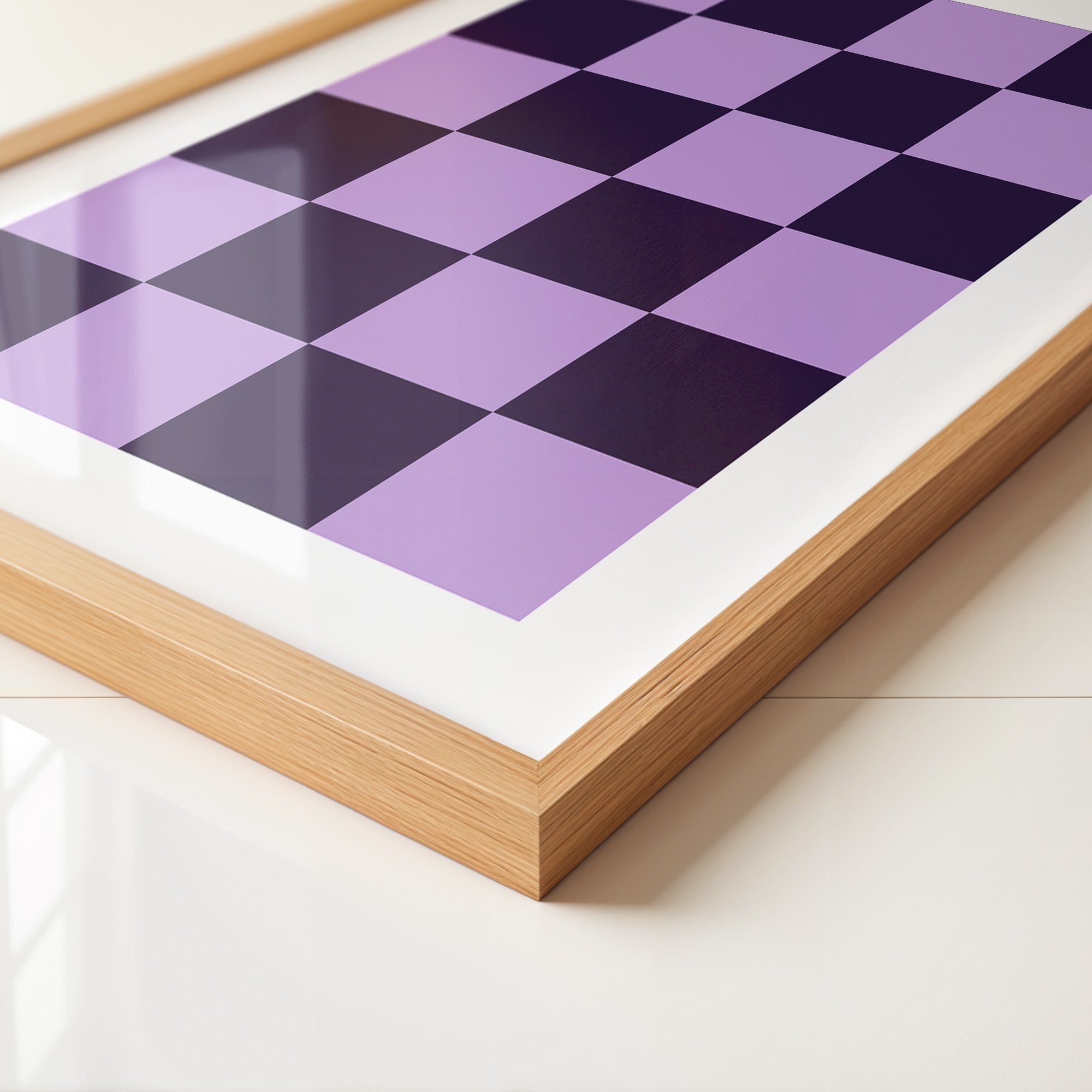 Karomuster Flieder Lila