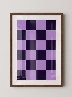 Karomuster Flieder Lila