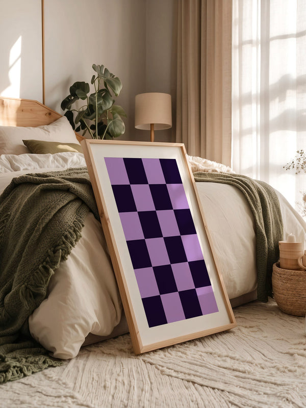 Karomuster Flieder Lila