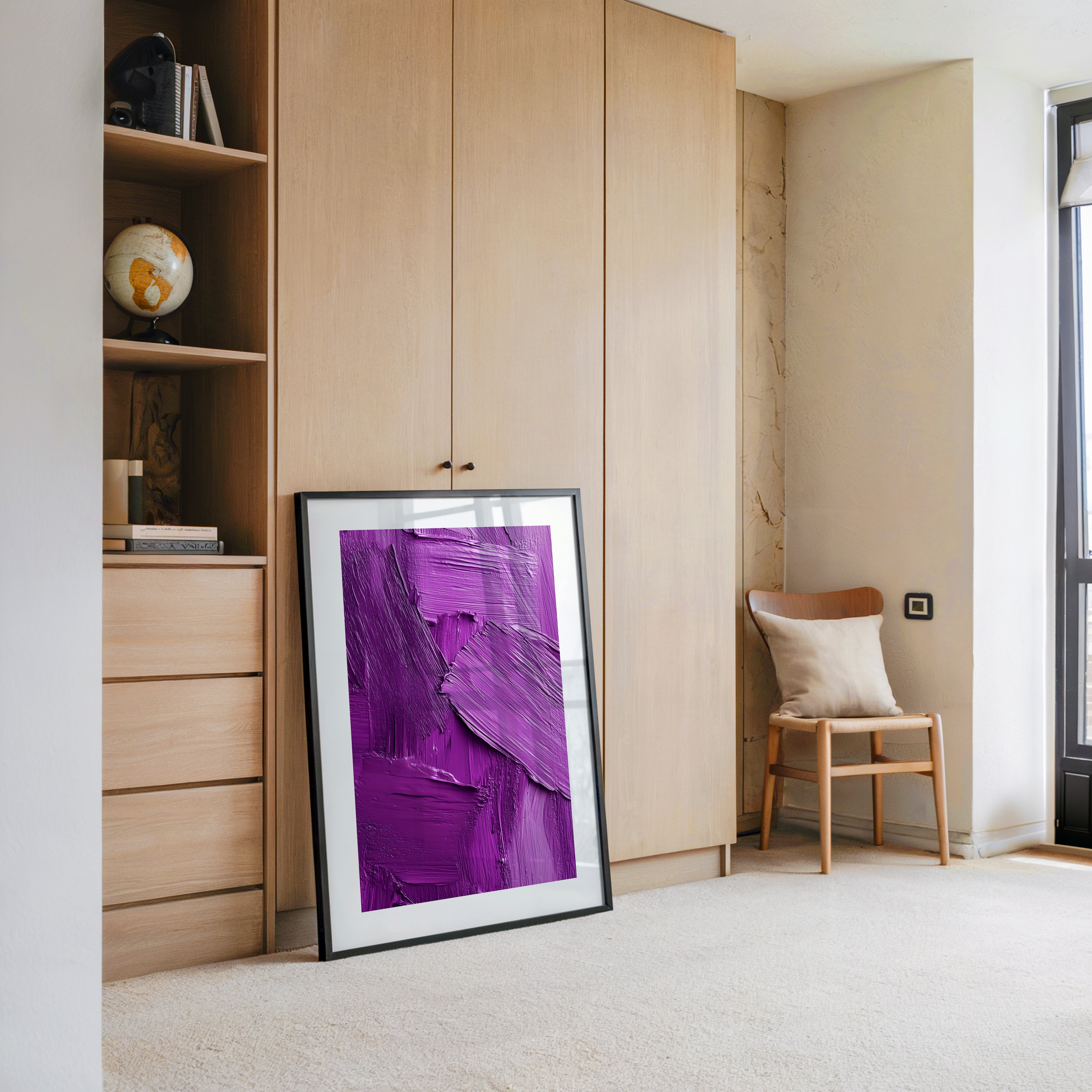 Lila Pinselstriche Textur