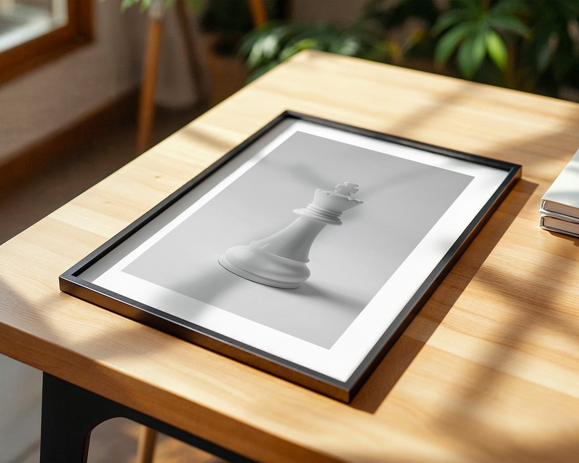 Schachfigur König Grautöne