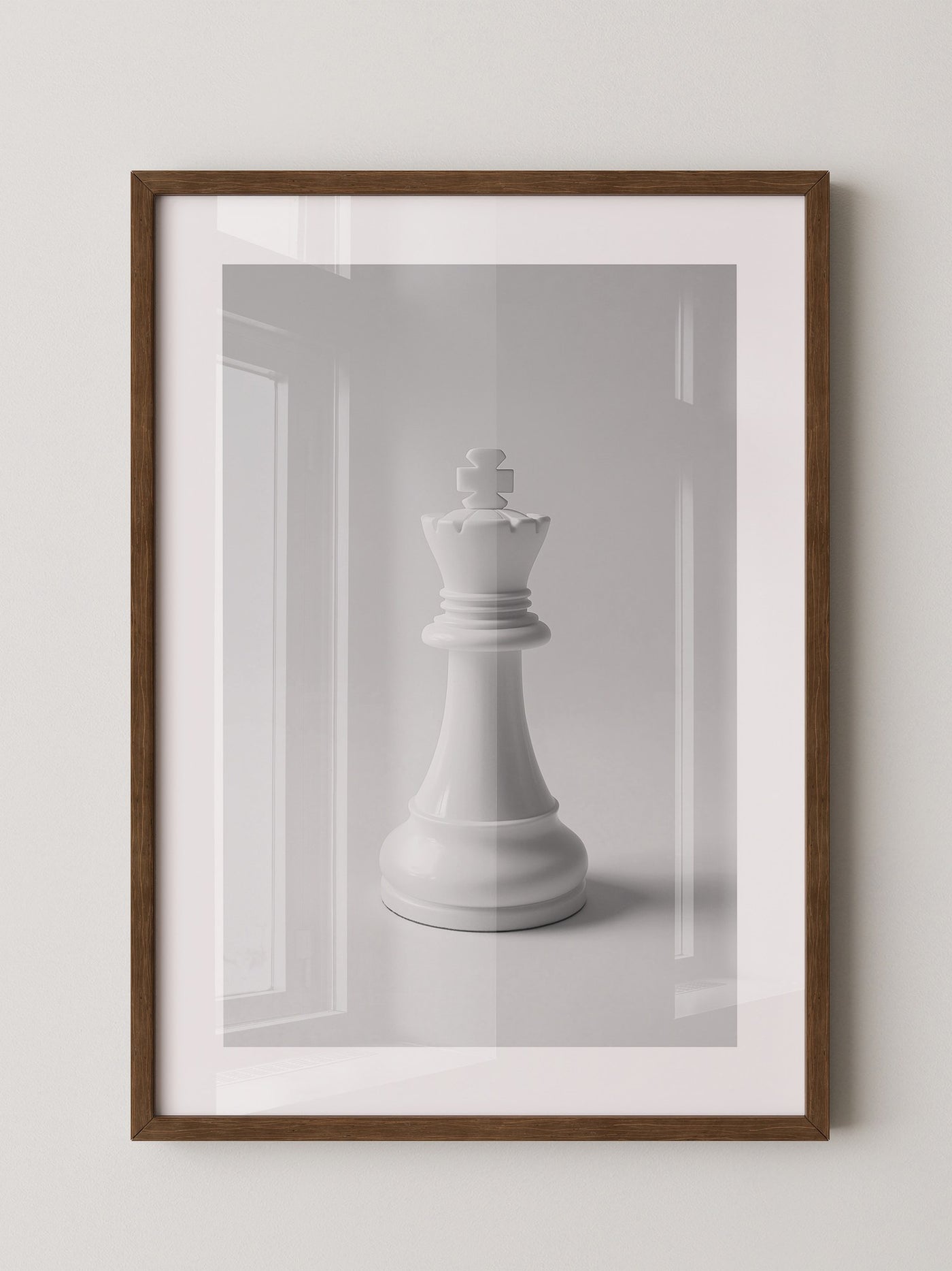 Schachfigur König Grautöne