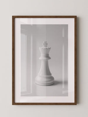 Schachfigur König Grautöne