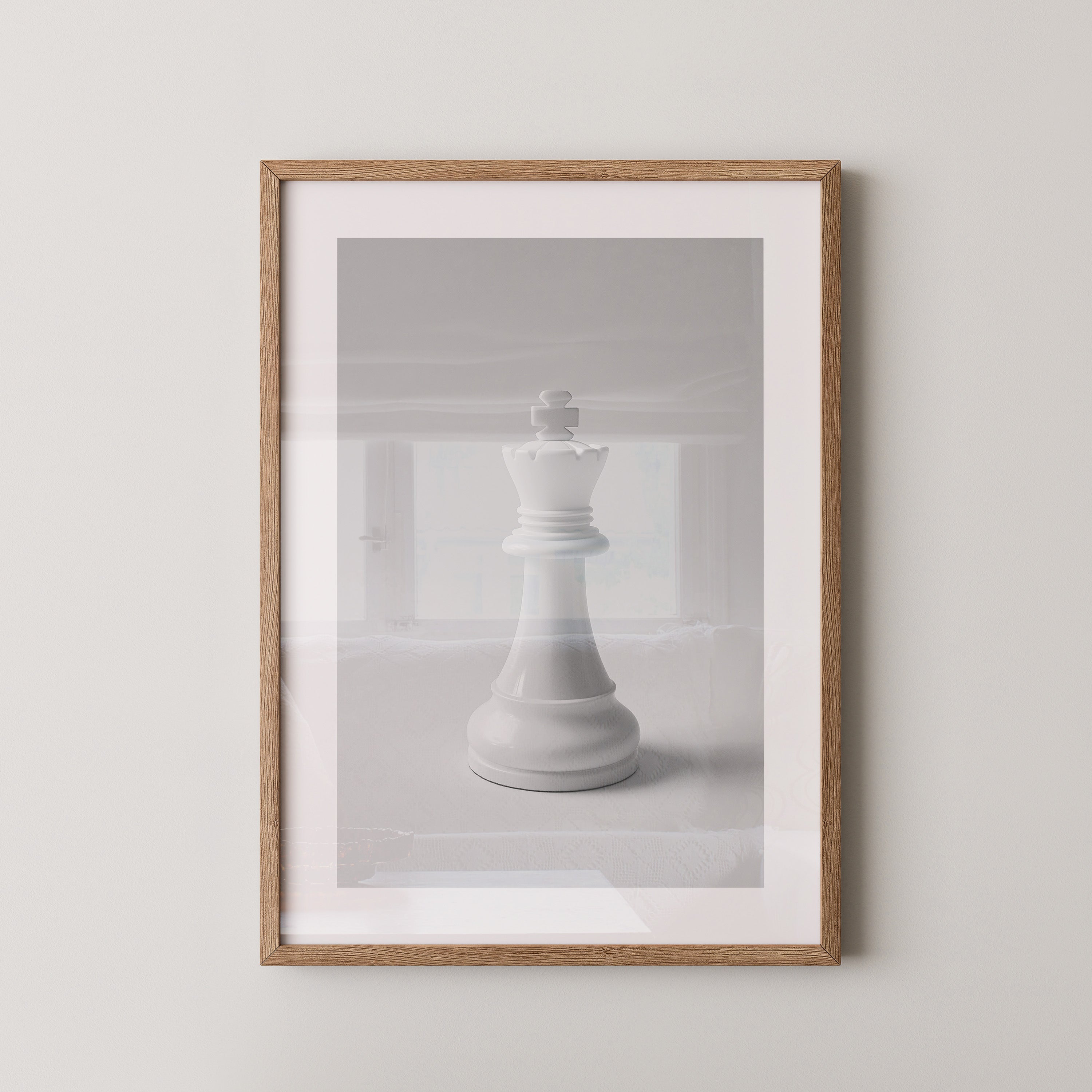 Schachfigur König Grautöne