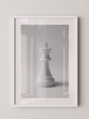 Schachfigur König Grautöne