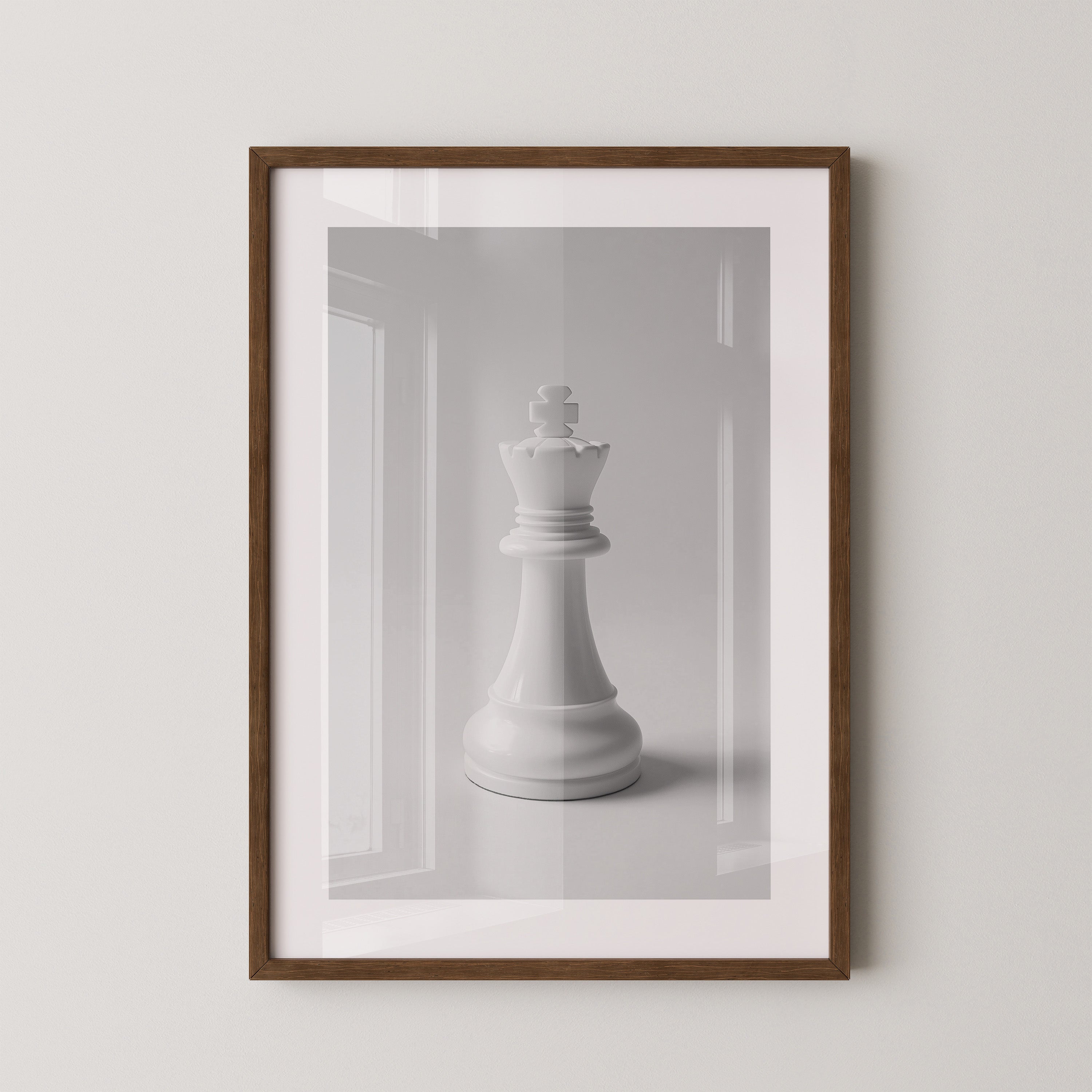 Schachfigur König Grautöne