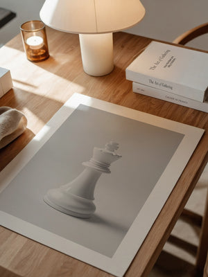 Schachfigur König Grautöne