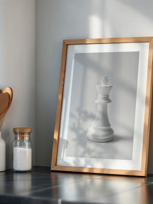 Schachfigur König Grautöne