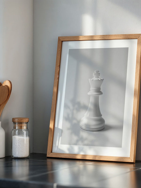 Schachfigur König Grautöne