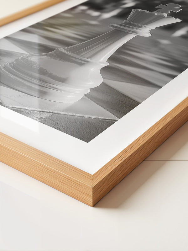 Schachkönig Fokus Schwarzweiß