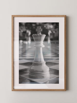 Schachkönig Fokus Schwarzweiß
