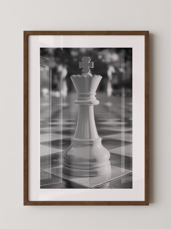 Schachkönig Fokus Schwarzweiß