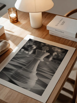 Schachkönig Fokus Schwarzweiß