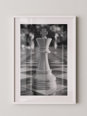 Schachkönig Fokus Schwarzweiß