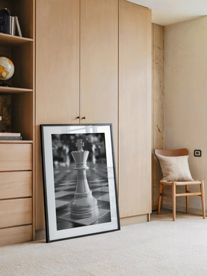 Schachkönig Fokus Schwarzweiß