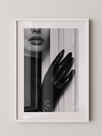 Lippen Handschuh Schwarzweiß