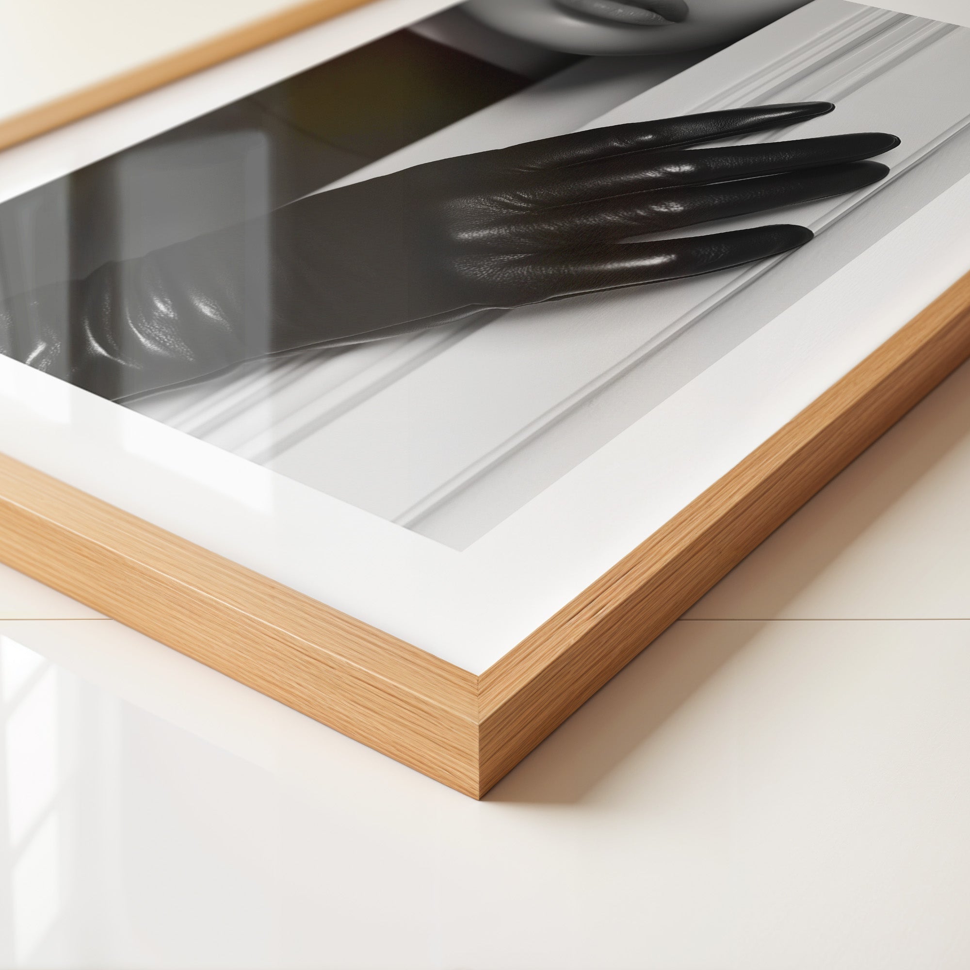 Lippen Handschuh Schwarzweiß