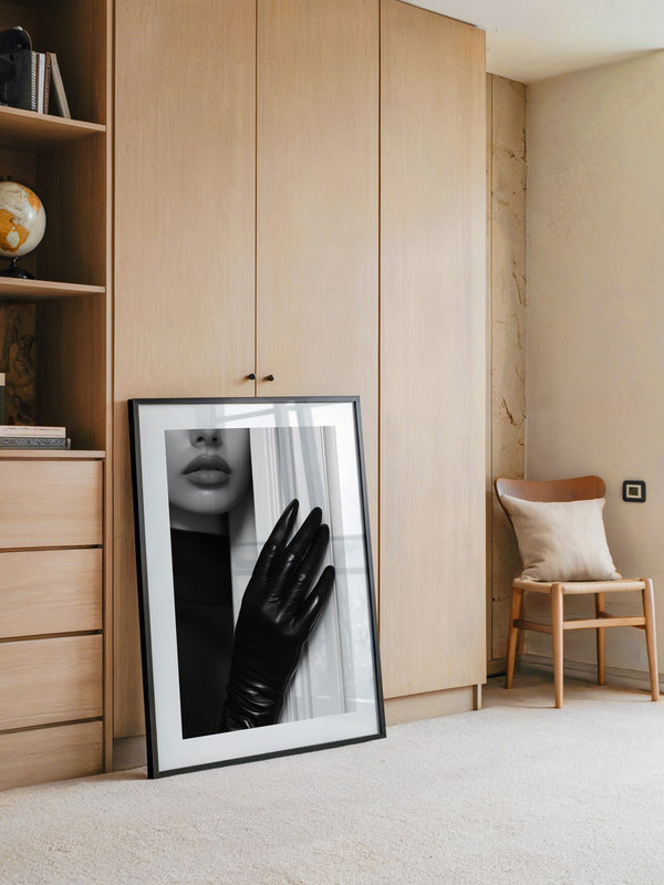 Lippen Handschuh Schwarzweiß