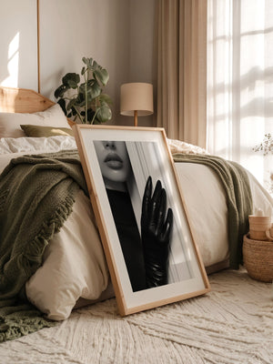 Lippen Handschuh Schwarzweiß