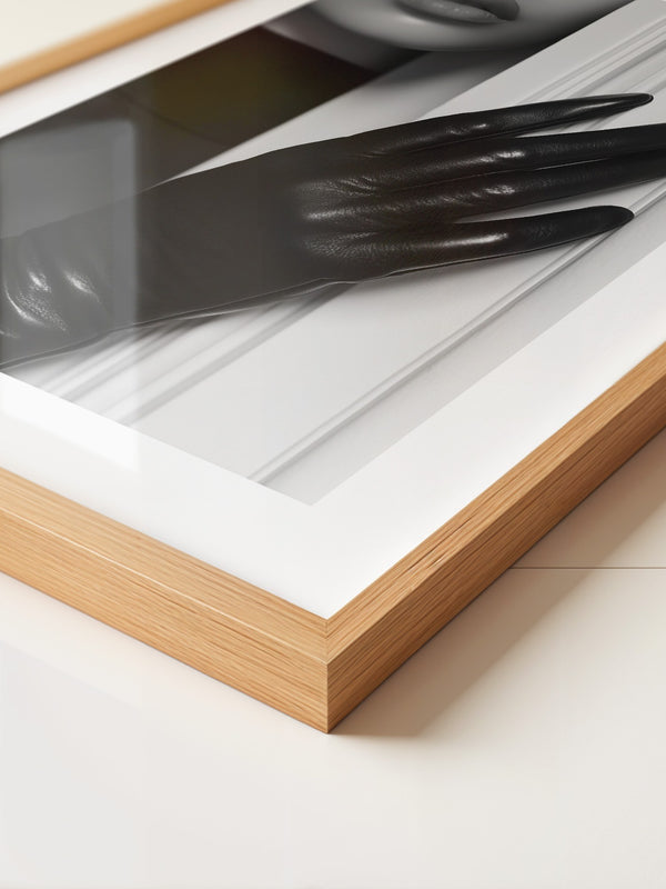 Lippen Handschuh Schwarzweiß