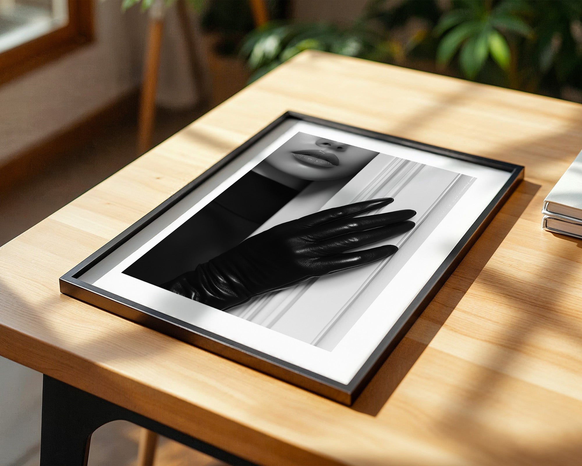 Lippen Handschuh Schwarzweiß