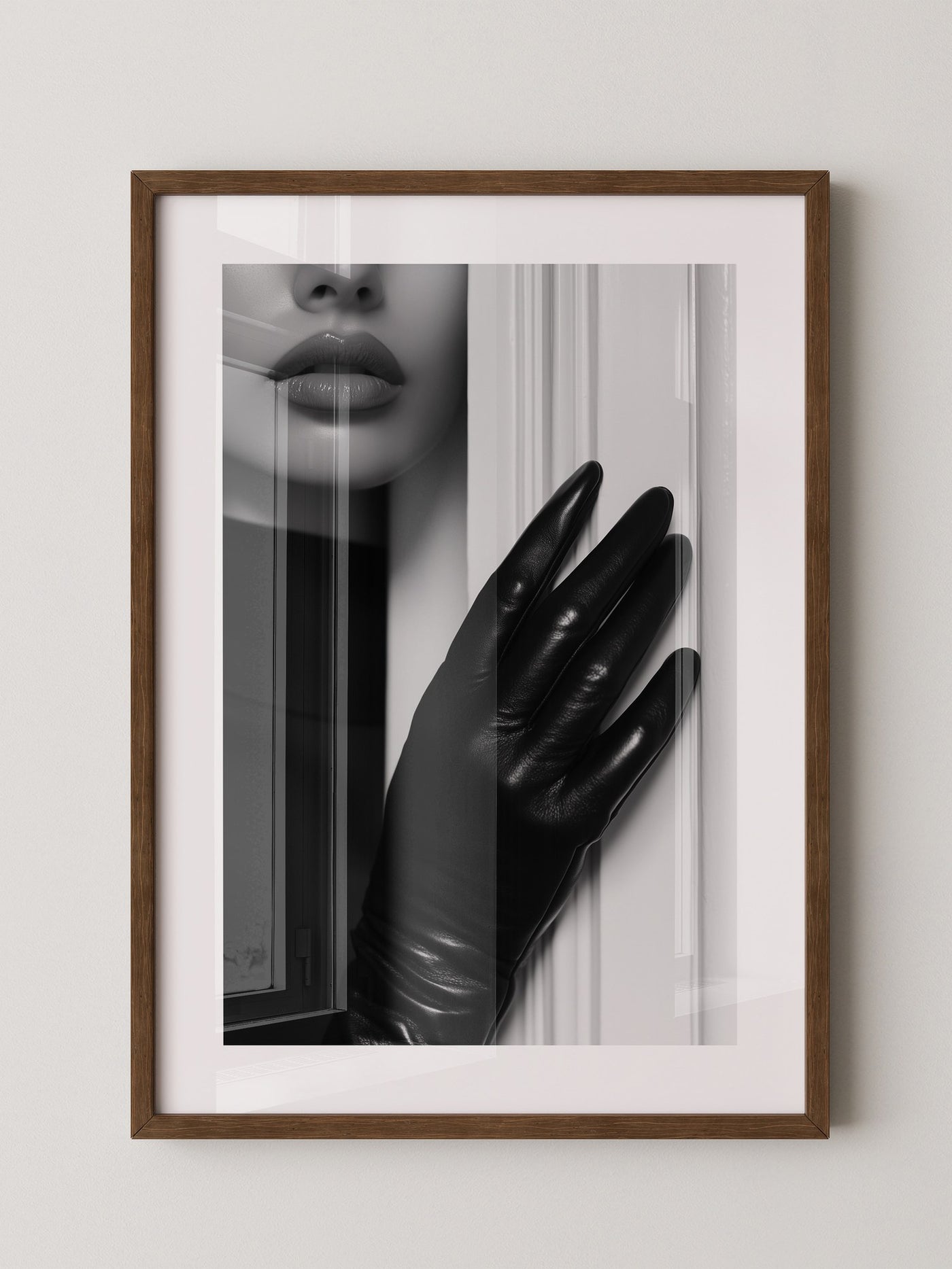 Lippen Handschuh Schwarzweiß