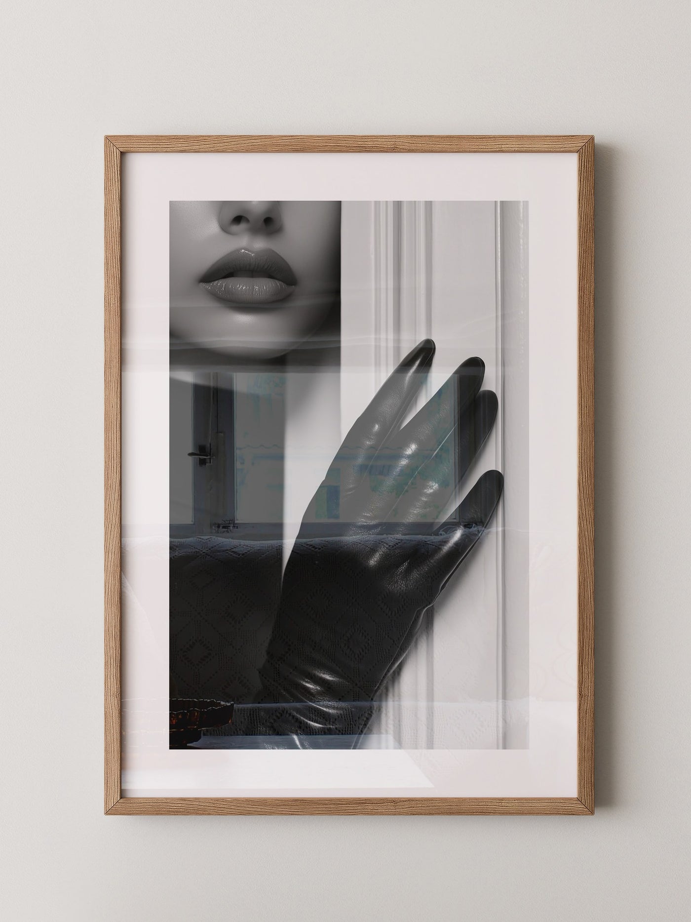 Lippen Handschuh Schwarzweiß