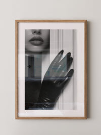 Lippen Handschuh Schwarzweiß