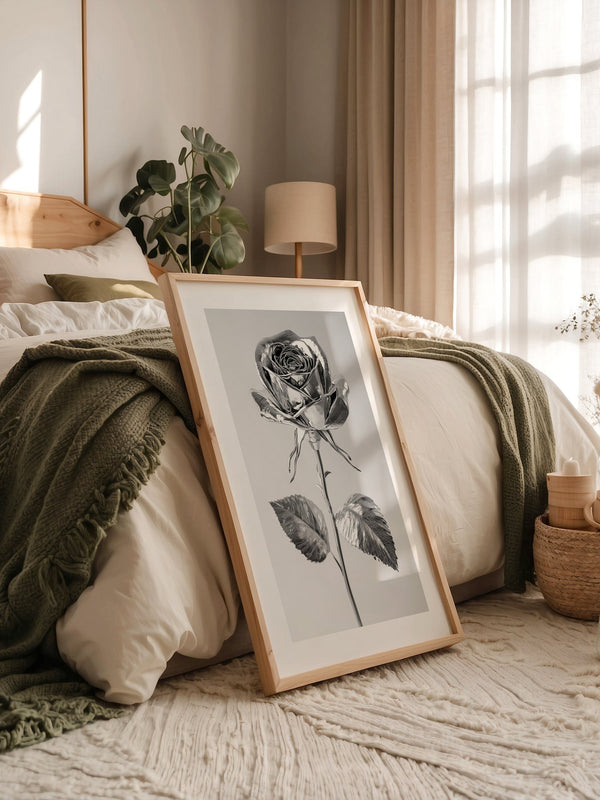 Silberne Rose glänzend