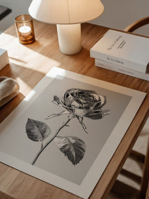 Silberne Rose glänzend