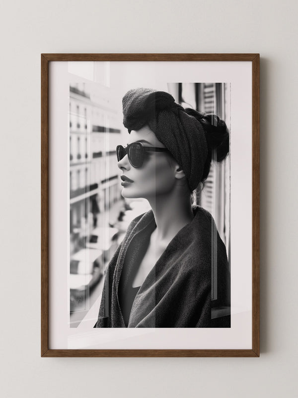 Porträt Frau Retro Sonnenbrille