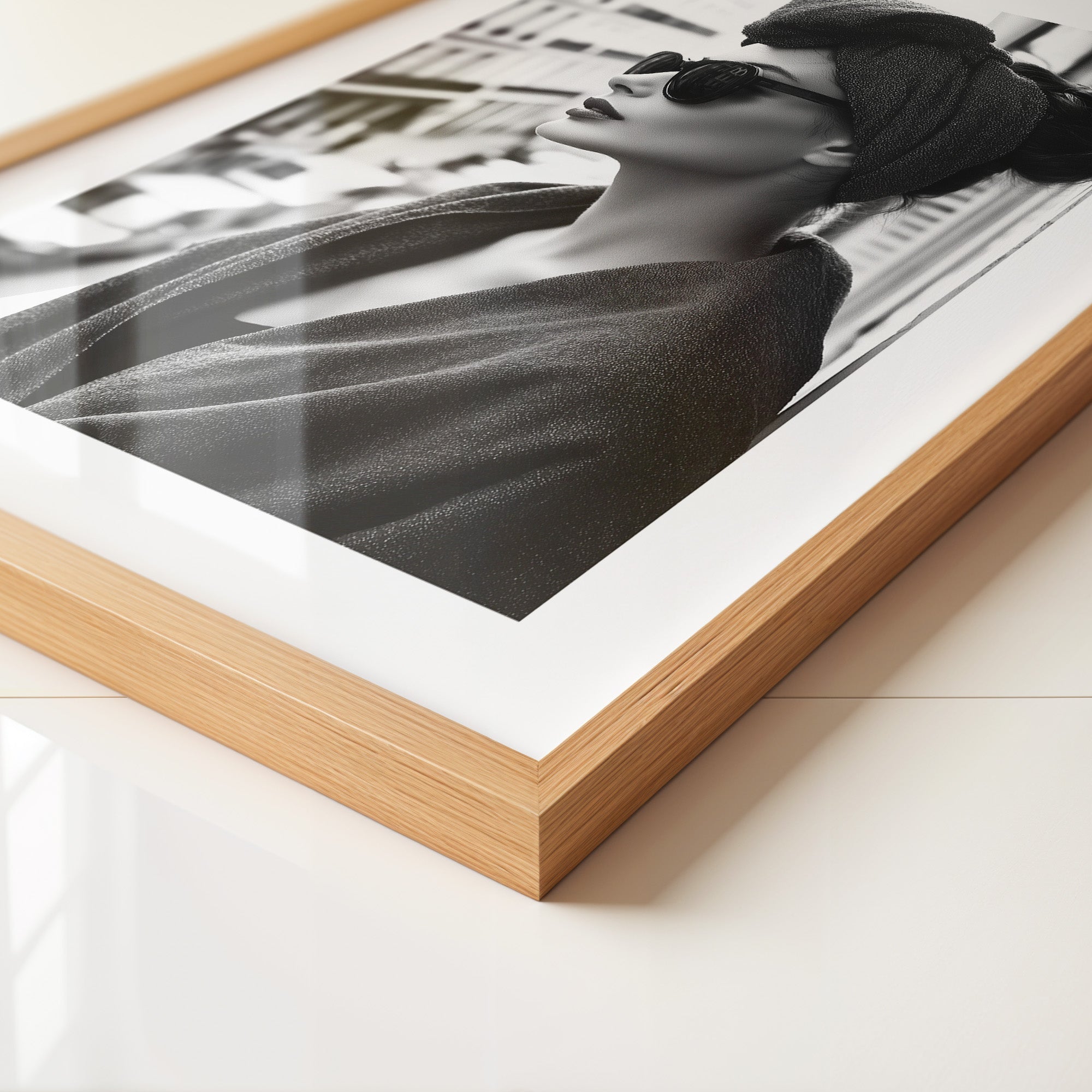 Porträt Frau Retro Sonnenbrille